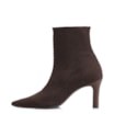 Bota Marrom Cano Baixo Salto Médio Knit - imagem 5