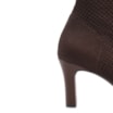 Bota Marrom Cano Baixo Salto Médio Knit - imagem 8