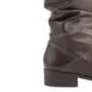Bota Marrom Cano Médio Salto Baixo Couro Slouch - imagem 8