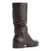 Bota Marrom Cano Médio Salto Baixo Couro Slouch - imagem 4