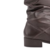 Bota Marrom Cano Médio Salto Baixo Couro Slouch - imagem 8