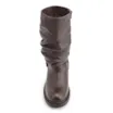 Bota Marrom Cano Médio Salto Médio Couro Slouch Fivela - imagem 6