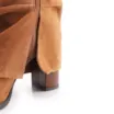 Bota Marrom Claro Cano Médio Salto Médio Camurça Capa Drapeada - imagem 8