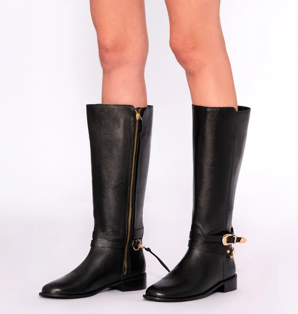 Bota Montaria Couro Preto - imagem 2