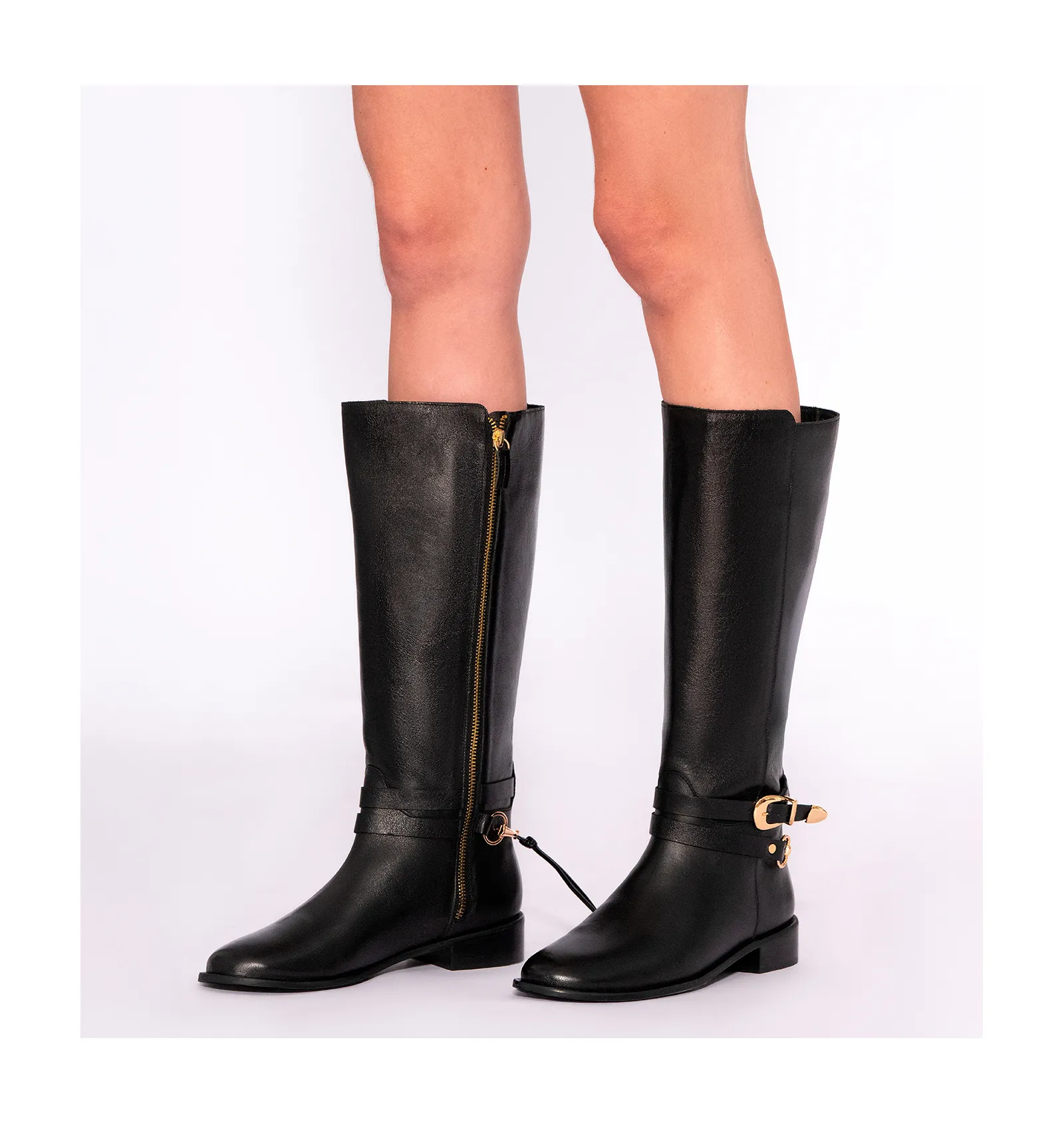 Bota Montaria Couro Preto