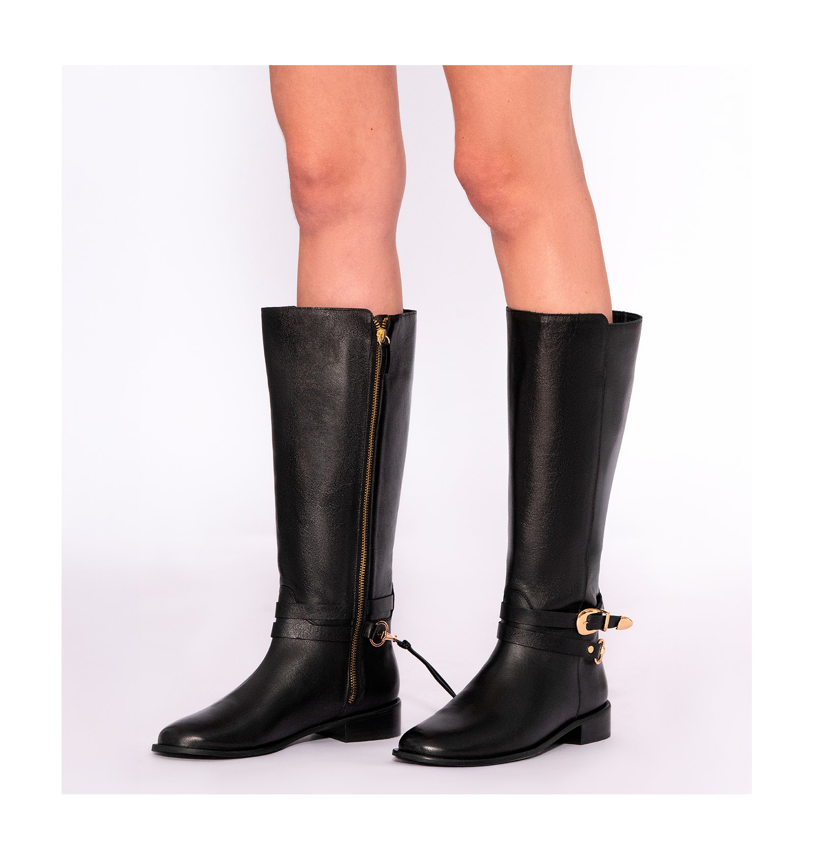 Bota Montaria Couro Preto
