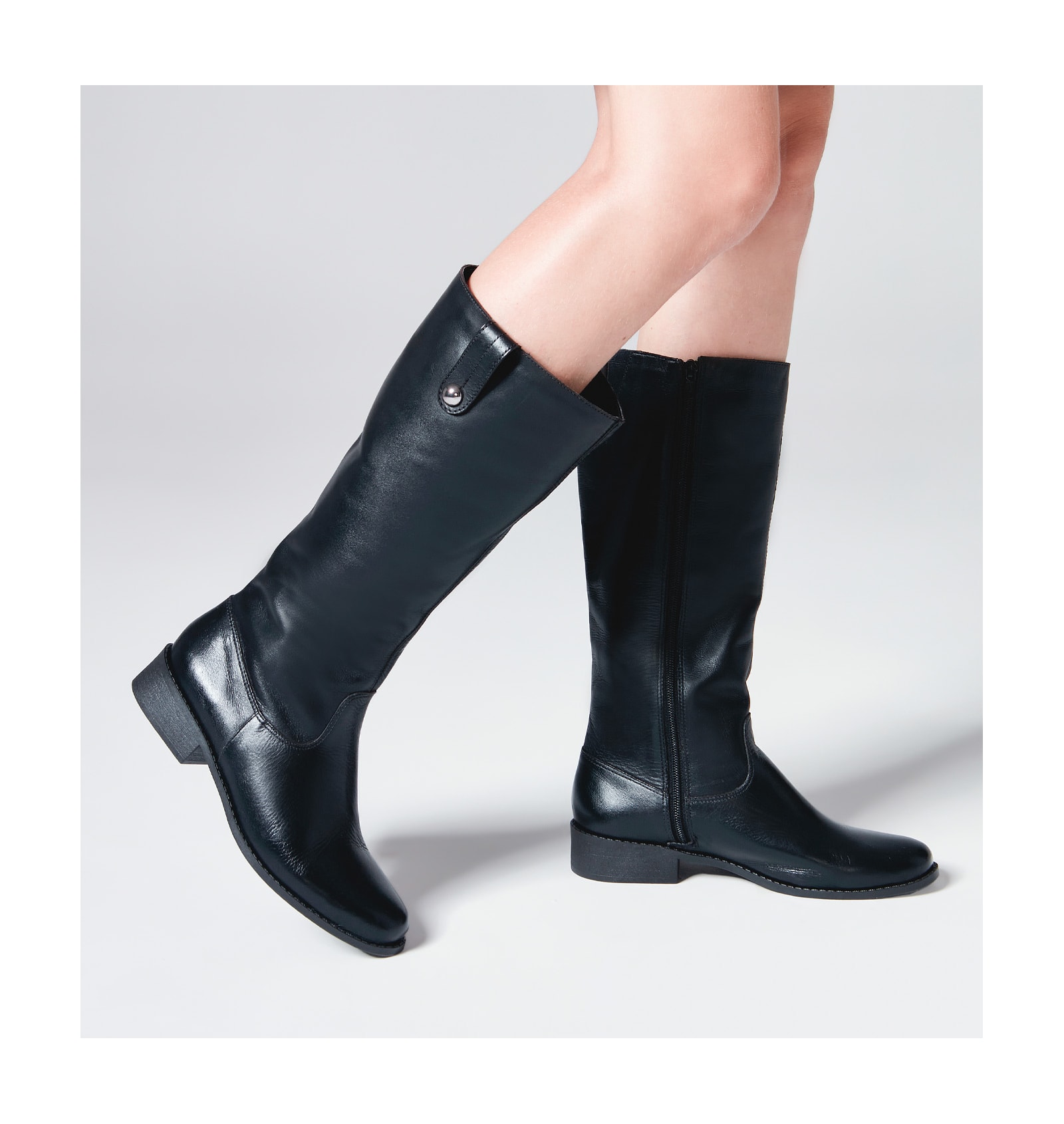 Bota Montaria Couro Preto