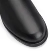 Bota Preta Cano Alto Salto Baixo Couro Montaria - imagem 7