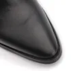 Bota Preta Cano Baixo Salto Alto Couro Bico Fino - imagem 7