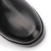 Bota Preta Cano Baixo Salto Alto Couro Bico Redondo - imagem 7