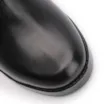 Bota Preta Cano Baixo Salto Alto Couro Bico Redondo - imagem 7