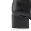 Bota Preta Cano Baixo Salto Baixo Couro Pesponto - imagem 8