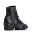 Bota Preta Cano Baixo Salto Baixo Couro Slouch - imagem 4