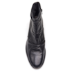 Bota Preta Cano Baixo Salto Baixo Couro Slouch - imagem 6