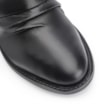Bota Preta Cano Baixo Salto Baixo Couro Slouch - imagem 7