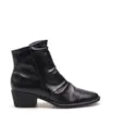 Bota Preta Cano Baixo Salto Baixo Couro Slouch - imagem 3
