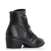 Bota Preta Cano Baixo Salto Baixo Couro Slouch - imagem 4