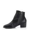 Bota Preta Cano Baixo Salto Baixo Couro Slouch - imagem 5
