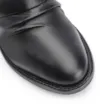 Bota Preta Cano Baixo Salto Baixo Couro Slouch - imagem 7