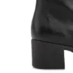 Bota Preta Cano Baixo Salto Médio Couro Bico Redondo - imagem 8