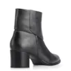 Bota Preta Cano Baixo Salto Médio Couro Capa - imagem 4