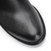 Bota Preta Cano Baixo Salto Médio Couro Capa - imagem 7