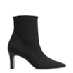 Bota Preta Cano Baixo Salto Médio Knit - imagem 3