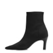 Bota Preta Cano Baixo Salto Médio Knit - imagem 5
