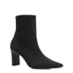 Bota Preta Cano Baixo Salto Médio Knit - imagem 1