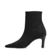 Bota Preta Cano Baixo Salto Médio Knit - imagem 5