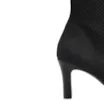 Bota Preta Cano Baixo Salto Médio Knit - imagem 8