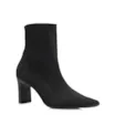 Bota Preta Cano Baixo Salto Médio Knit - imagem 1
