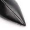 Bota Preta Cano Médio Salto Alto Couro Anabela - imagem 7