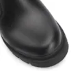 Bota Preta Cano Médio Salto Alto Couro Chelsea Tratorada - imagem 7
