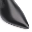 Bota Preta Cano Médio Salto Médio Couro Bico Fino Slouch - imagem 6