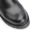 Bota Preta Cano Médio Salto Médio Couro Chelsea Tratorada - imagem 7