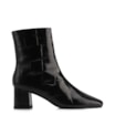 Bota Preta Cano Médio Salto Médio Couro Maxi Croco - imagem 3