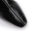 Bota Preta Cano Médio Salto Médio Couro Maxi Croco - imagem 7