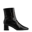 Bota Preta Cano Médio Salto Médio Couro Maxi Croco - imagem 3