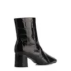 Bota Preta Cano Médio Salto Médio Couro Maxi Croco - imagem 4