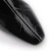 Bota Preta Cano Médio Salto Médio Couro Maxi Croco - imagem 7