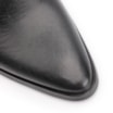 Bota Preta Cano Médio Salto Médio Couro Slouch - imagem 7