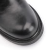 Bota Preta Cano Médio Salto Médio Couro Slouch Fivela - imagem 7