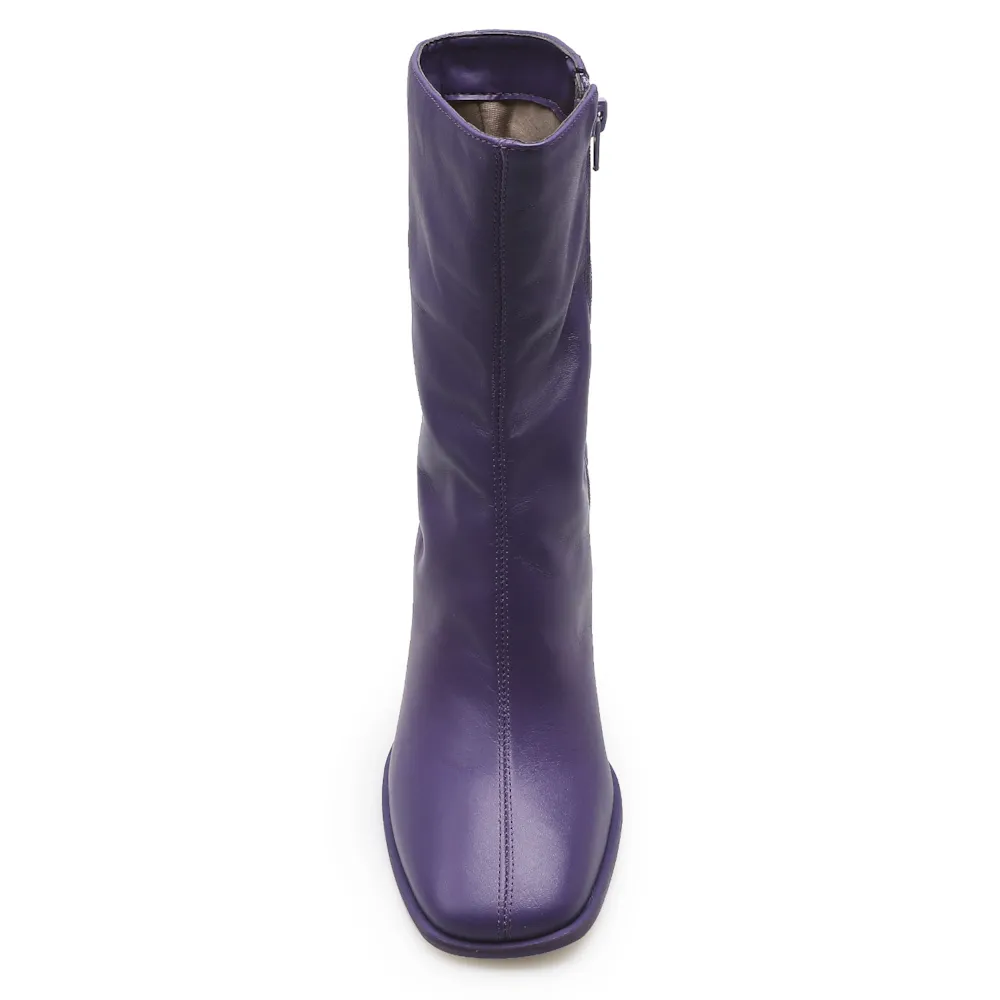 Bota Square Ária Couro Violeta - imagem 6