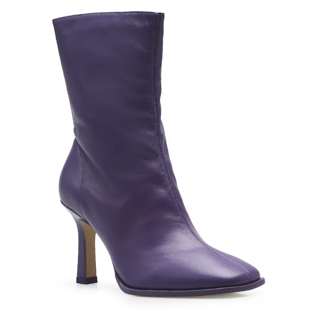 Bota Square Ária Couro Violeta