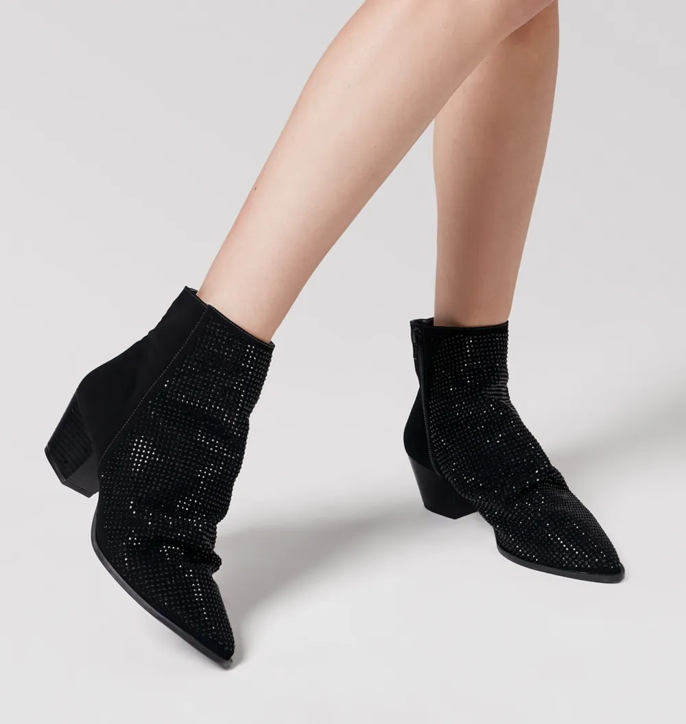 Bota Strass Nobuck Preto - imagem 2