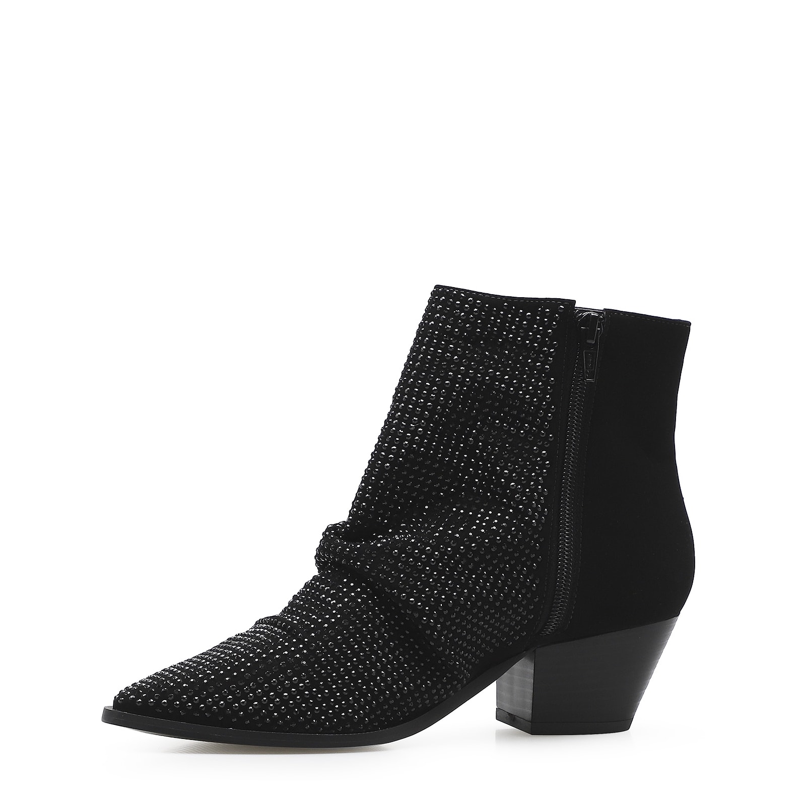 Bota Strass Nobuck Preto