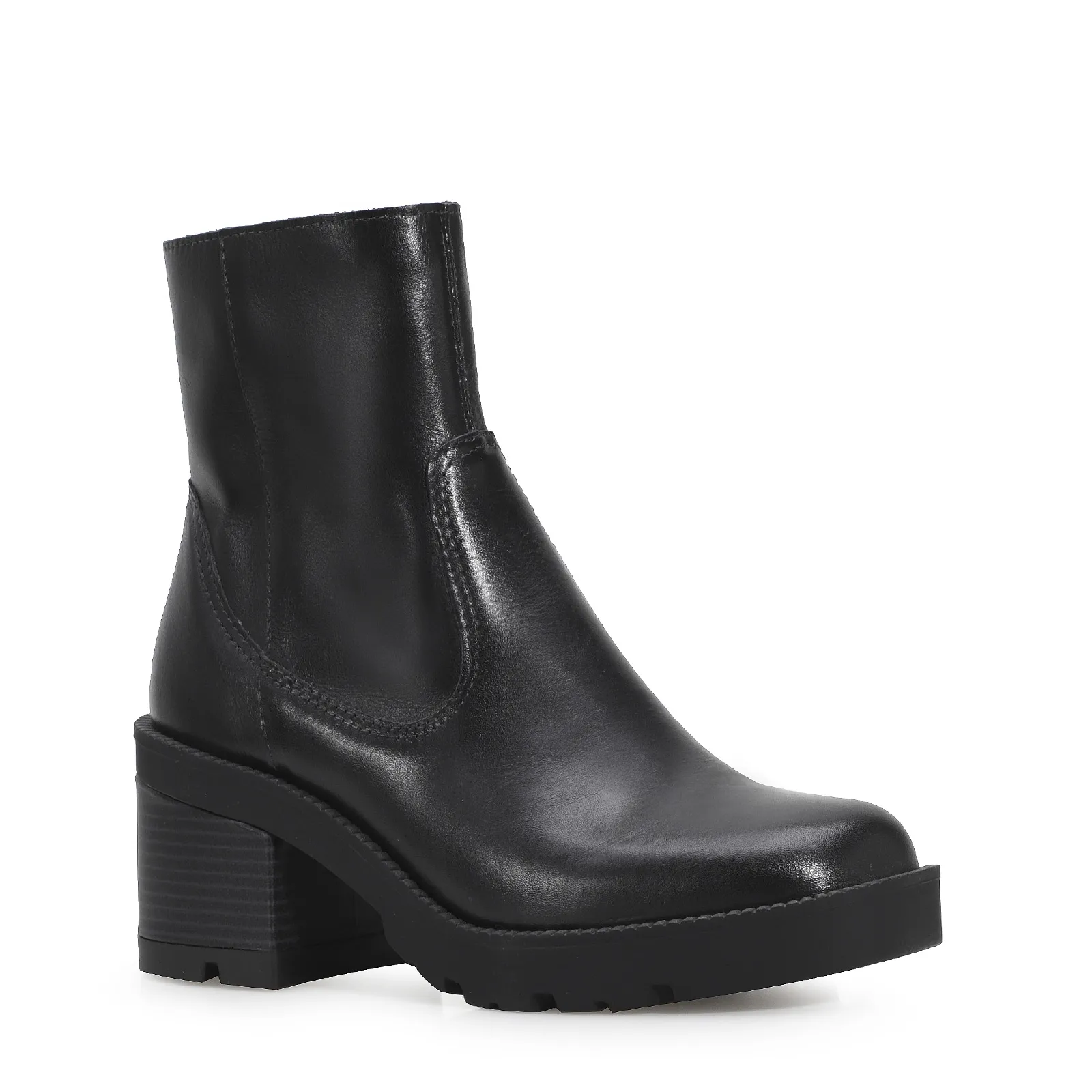 Bota Tratorada Couro Preto