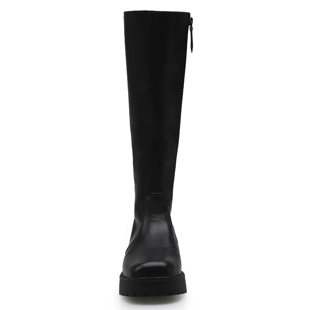 Bota Tratorada High Mia Couro Preto - imagem 5