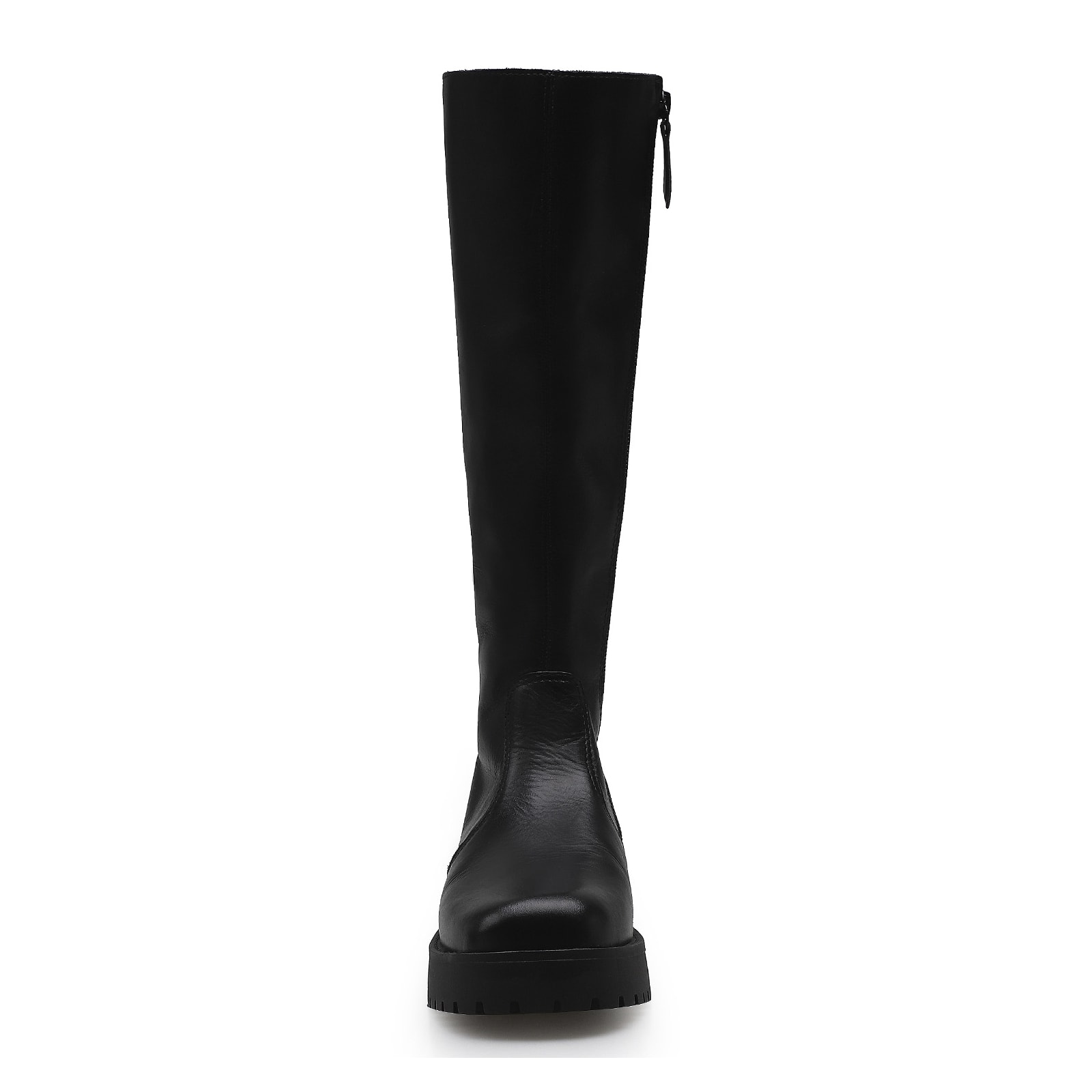 Bota Tratorada High Mia Couro Preto